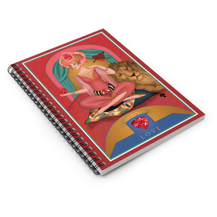 July & Ruby (from the Gem Series) by Sofia Chiostri Spiral Notebook - Ruled Line