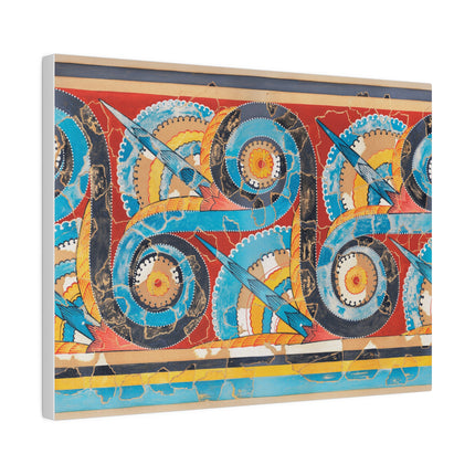 S-Spiral Frieze – Classical Greek Wall Motif on Canvas