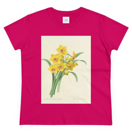 Choix des plus belles fleurs, Plate 052 by Pierre Joseph Redouté  Women's Midweight Cotton Tee