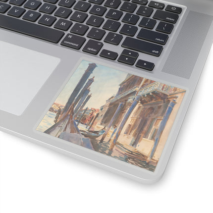 Gondola Moorings on the Grand Canal by John Singer Sargent Kiss-Cut Stickers (4 Sizes)