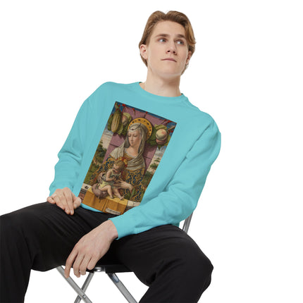 Madonna and Child by Carlo Crivelli Unisex Garment-Dyed Sweatshirt
