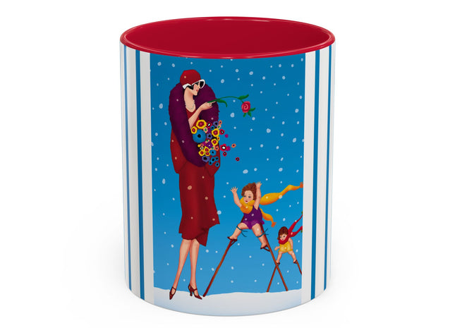 Snowfall & Couture Colorful Mugs (11oz, 15oz)