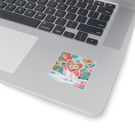 ❤️🌸 The Winter Heart Garden Kiss-Cut Sticker – Colorful Art Deco Floral Fantasy