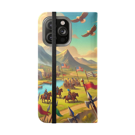 🦅⚔️ Watchful Guardian Flip Case – Courage, Leadership & Noble Adventure