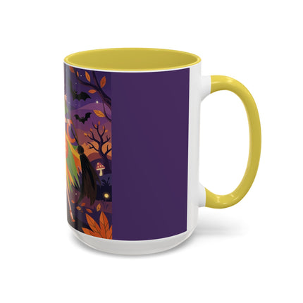 🎃🧙 The Witch Of Jack-O'-Lantern Hollow Colorful Mug – Whimsical Halloween Charm
