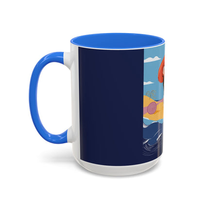 Beachside Promenade Colorful Mugs – Chic Summer Stroll & Coastal Glamour
