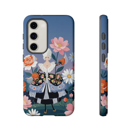 🌸🎀 The Grand Floral Promenade Phone Case – Art Deco Fashion Fantasy