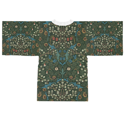 Blackthorn by William Morris Long Sleeve Kimono Robe (AOP)