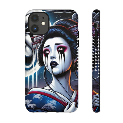 Geisha’s Black Ink Tears Phone Cases