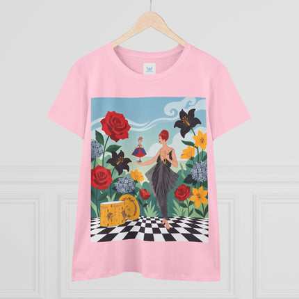 🌹🖤 The Rose Garden Dollmaker Cotton Tee – Art Deco Fashion Fantasy