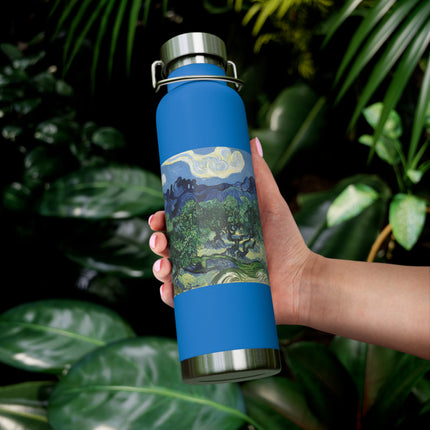 Olive Trees by Vincent Van Gogh Copper Vacuum Insulated Bottle, 22oz