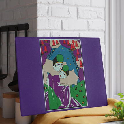 Two Pierrots Glass Cutting Board