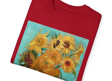 Vase with Twelve Sunflowers by Vincent van Gogh Unisex Garment-Dyed T-shirt