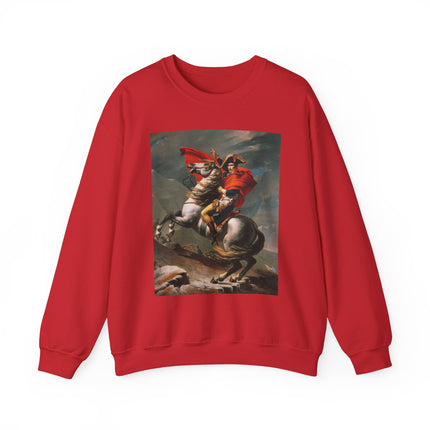 Napoleon Crossing the Alps by Jacques-Louis David Heavy Blend™ Crewneck Sweatshirt