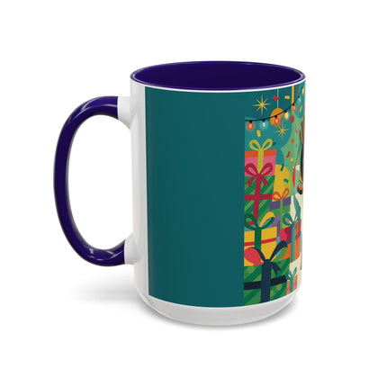 🎄✨ The Lady Of The Christmas Ornament Colorful Mug – Art Deco Holiday Fantasy