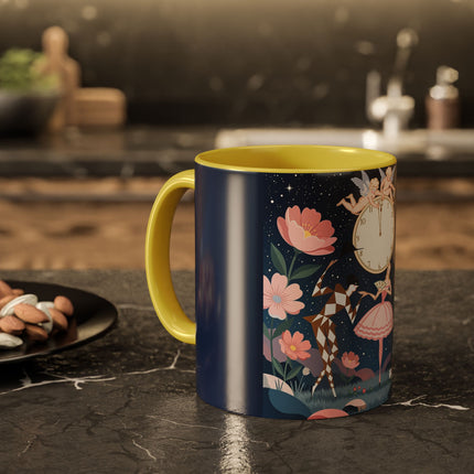 🕛🌸 Midnight Waltz Before Christmas Colorful Mug – Art Deco Holiday Fantasy