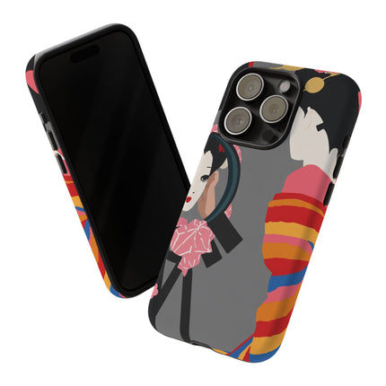 Geisha Mirror Phone Case – Elegant Reflection & Timeless Beauty