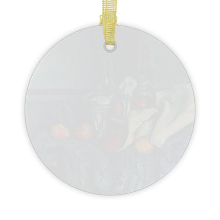 The Peppermint Bottle by Paul Cézanne Glass Ornament