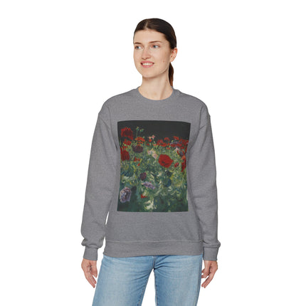 Poppies (A Study of Poppies for Carnation, Lily, Lily, Rose) by John Singer Sargent Heavy Blend™ Crewneck Sweatshirt