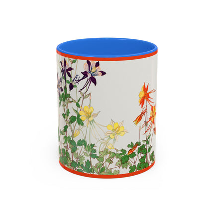 Aquilegia Flowers by Tanigami Kônan Colorful Mugs (11oz, 15oz)