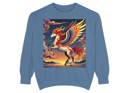 Flame-Winged Horse at Sunset Sweatshirt