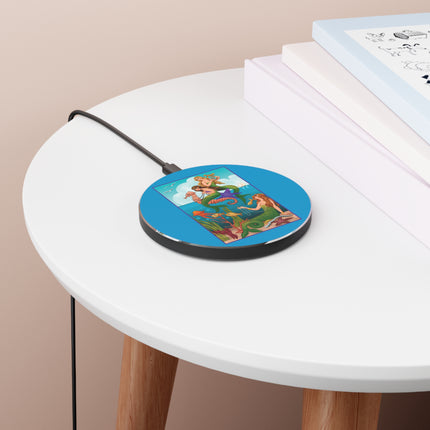 Three Mermaids with Strings of Pearls by Carlo Chiostri Wireless Charger