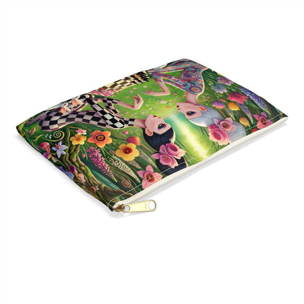 The Spring Gambit: A Fairy’s Move Flat Pouch – Whimsical Chess & Spring Magic