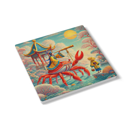The Celestial Crab Navigator Ceramic Coaster