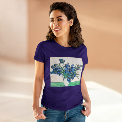 Irises by Van Gogh Women's Midweight Cotton Tee