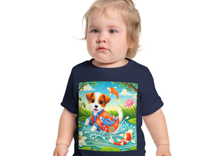 Koi Pond Puppy Baby Short Sleeve T-Shirt