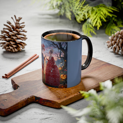 ♥️🎃 The Queen Of Hearts Halloween Masquerade Colorful Mug – Royal Halloween Fantasy