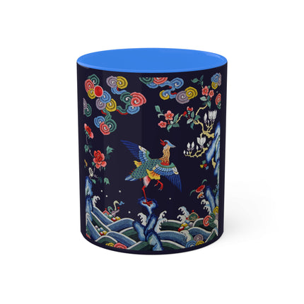 Rank Badge with Mandarin Duck Colorful Mugs, 11oz
