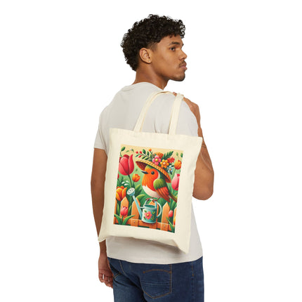 The Little Garden Tender Cotton Canvas Tote Bag – Sunshine, Care & Storybook Charm