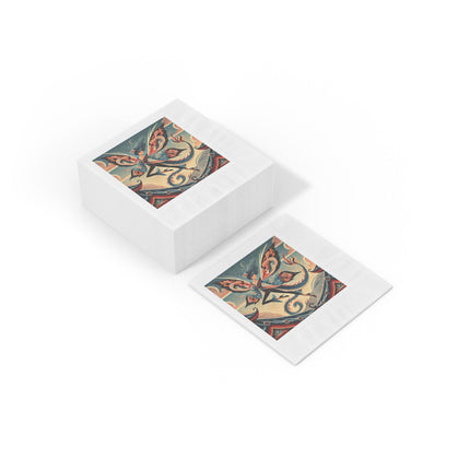 Dragon Fairy of the Temple White Coined Napkins