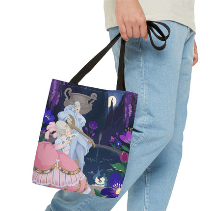 🌙🎶 The Moonlit Garden Serenade Tote Bag – Art Deco Musical Fantasy