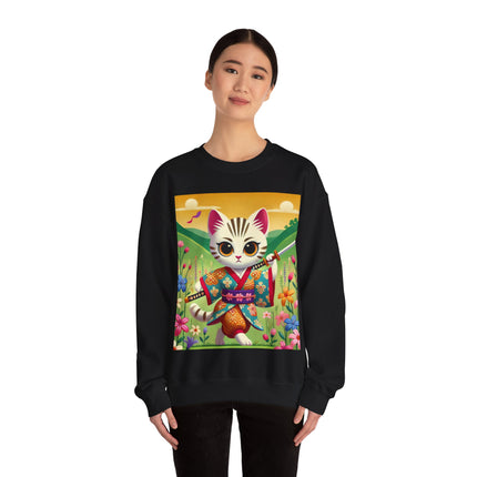 Samurai Kitten Unisex Heavy Blend™ Crewneck Sweatshirt