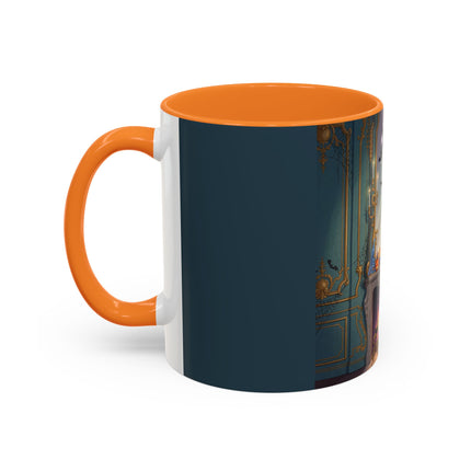 🕯️🎃 The Moonlit Manor Drawing Room Colorful Mug – Elegant Halloween Charm