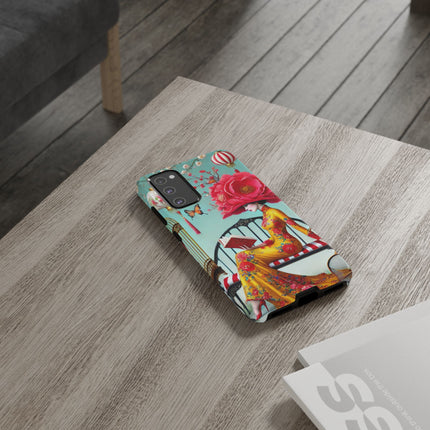 Reading In A Painted Garden Phone Cases
