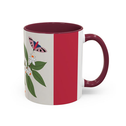 Blue Tit & Butterfly Colorful Mugs – Spring Harmony & Delicate Beauty