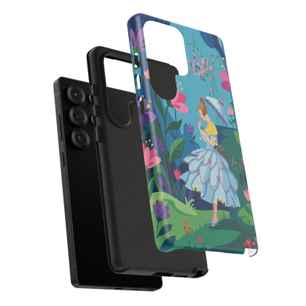 🌸☂️ A Stroll Through The Enchanted Forest Phone Case – Art Deco Floral Fantasy