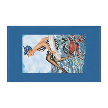 Playful Waves and Fashion Follies Kitchen Towel