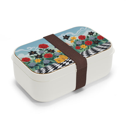 🌹🎭 The Lady Of The Little Dancer Bento Lunch Box – Art Deco Floral Fantasy