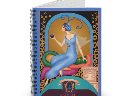 September & Sapphire (from the Gem Series) by Sofia Chiostri Spiral Notebook - Ruled Line