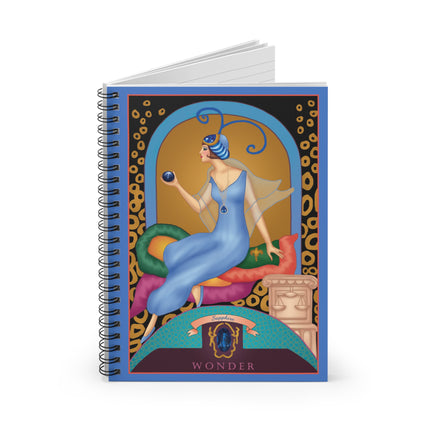 September & Sapphire (from the Gem Series) by Sofia Chiostri Spiral Notebook - Ruled Line