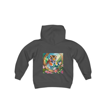 Majestic Tiger Youth Hooded Sweatshirt – Strength, Courage & Bold Adventure
