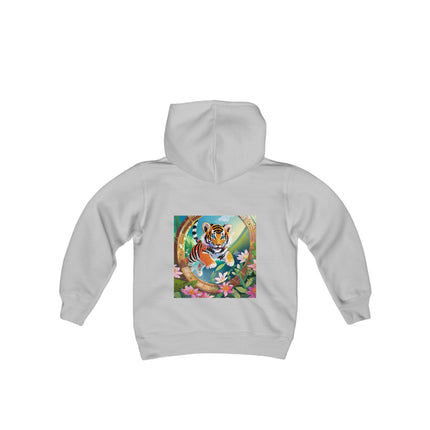 Majestic Tiger Youth Hooded Sweatshirt – Strength, Courage & Bold Adventure