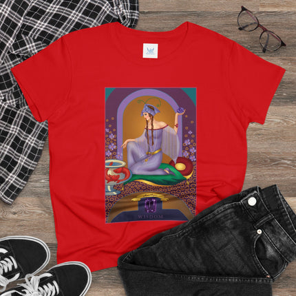 February & Amethyst (from the Gem Series) by Sofia Chiostri Women's Midweight Cotton Tee