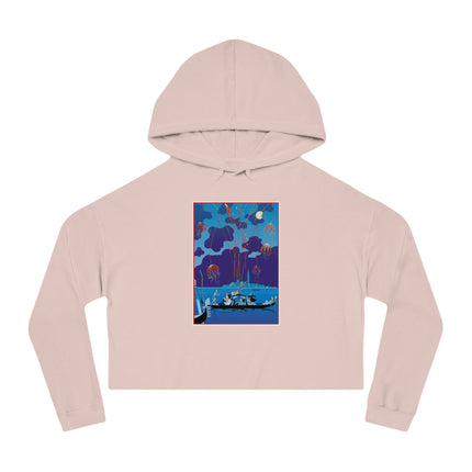 Fireworks in Venice by George Barbier Women’s Cropped Hooded Sweatshirt