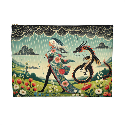 The Dragon Fairy’s Stride Flat Pouch – Power, Motion & Stormlit Elegance