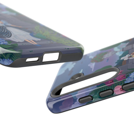 🦚🌸 The Peacock Garden Terrace Phone Case – Art Deco Floral Elegance